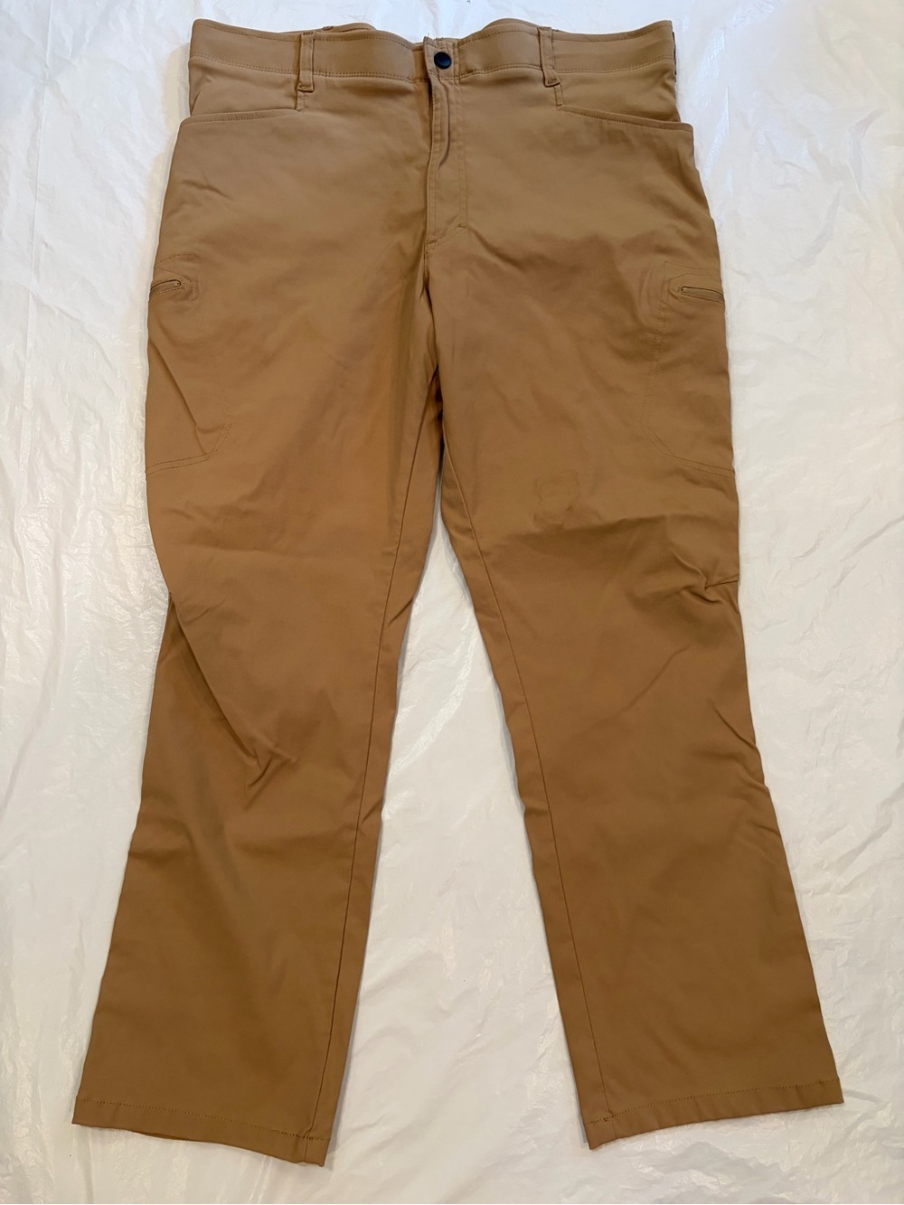 Wrangler Nylon Pants Men's 38x30 Tan Stretch
